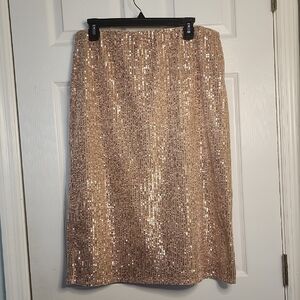 MESSINI XL Sequin Gold Skirt